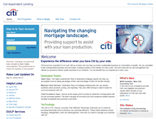 Tablet Screenshot of correspondent.citimortgage.com
